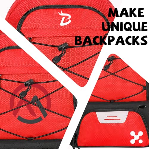 Goloni 35L Basketball Bag,Basketball Backpack with Shoe and Ball Compartment,Backpack for Soccer, Volleyball - color: Red
