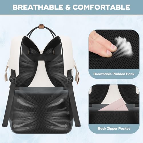 Maelstrom Cooler Backpack,Double Deck Insulated Bag,Leakproof Lunch Chest | 36 Can,Keeps Food Cold For 16h,Ergonomic, Lightweight. Perfect For Men, Women, Beach, Hiking,Camping, Travel, Work - color: 2.beige-gray