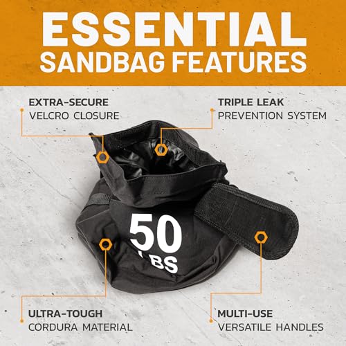 Strongman Sandbag for Working Out [Bells of Steel] Fitness Sand Bag Sacks, Commercial and Home Gym Sand Bags for Weight Training with Handles for Workout - style: 300 lb