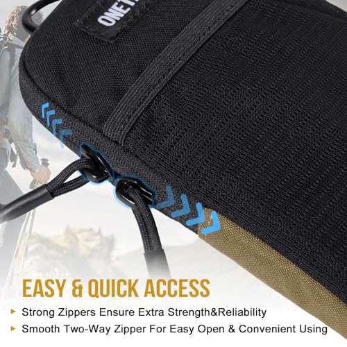 ONETIGRIS Cell Phone Pouch, Molle Holster Holder for Men Belt, for iPhone 17 Pro Max/Air/17/16/15/14 /13/12/11/X/XR/XS/8 Plus/7/6, for Galaxy S25 Ultra/s25/S24 /S23/S22/S21 - color: Black