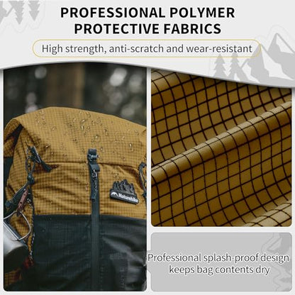 Naturehike Hiking Backpack, 30+5L Travel Backpack with Macromolecule Fabric, Hiking Daypack with AIR Backpack System for Women Men(EU brown) - color: Brown