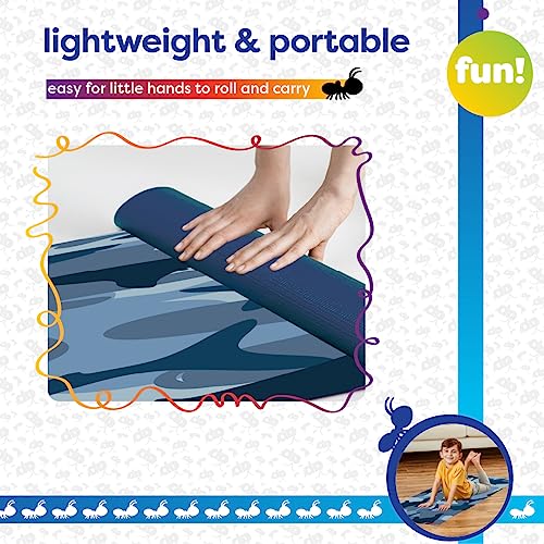 Antsy Pants Yoga Mat for Stretching and Yoga - color: Blue Shark