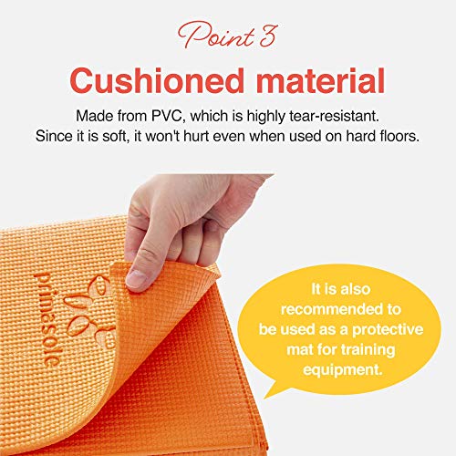 Primasole Folding Yoga Travel Pilates Mat Foldable Easy to Carry to Class Beach Park Tear resistant Travel Picnics 4mm Thick 9 Colors - color: Azalea Pink
