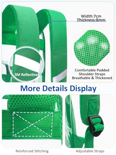 Extra Large Clear Backpack with TSA Lock, Heavy Duty Transparent See Through Clear Bookbag for College, Work, Travel, Casual Sport, Green - color: Green