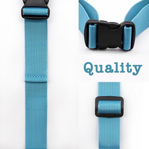 Backpack Chest Strap, Universal Add on Adjustable Sternum Strap, Chest Belt Replacement, with Heavy Duty Quick Release Buckle Clip, for Travel, Hiking, Camping, School - color: Blue