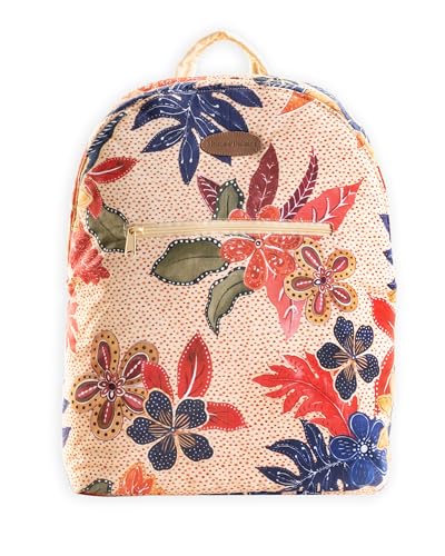 Maison d' Hermine Backpack for Women Men Cotton Shoulder Multipurpose Rucksack with Small Pouch Lightweight Multi Pocket Bag for Travel Work Beach Perfect for Spring Summer (Kalahari) - color: 59 - Kalahari