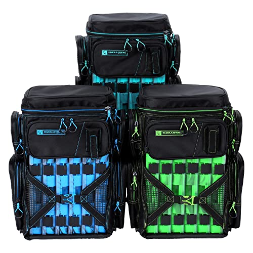 Evolution Fishing Drift Series Tackle Backpack, Outdoor Rucksack w/ 6 Fishing Tackle Trays, Heavy Duty - color: Seafoam, size: 3600