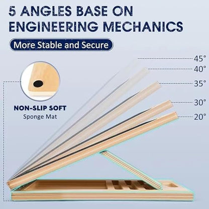 Multi-Functional Stretching Board - 5 Adjustable Angles & Soft Mat, Compact Foldable Design For Travel/Gym Use