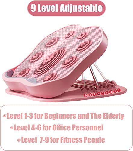 Slant Board for Calf Stretching, Calf Stretcher Adjustable Ankle Incline Board with 9 Level, Anti Slip Calf Stretch Board, Physical Therapy Equipment for Squats, Plantar Fasciitis, Calves, Hamstring