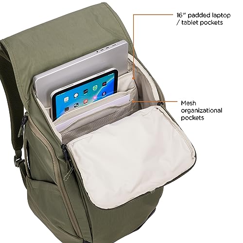 Thule Paramount 27L Backpack - Commuter Backpack - Padded Pocket fits a 16" Laptop - color: Soft Green, size: 27L
