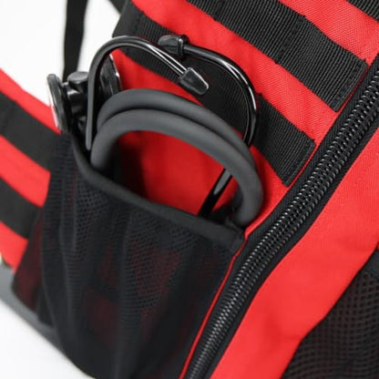 Lightning X Stocked Modular Trauma & Bleeding First Aid Responder Medical Backpack + Kit (Red) - color: Red