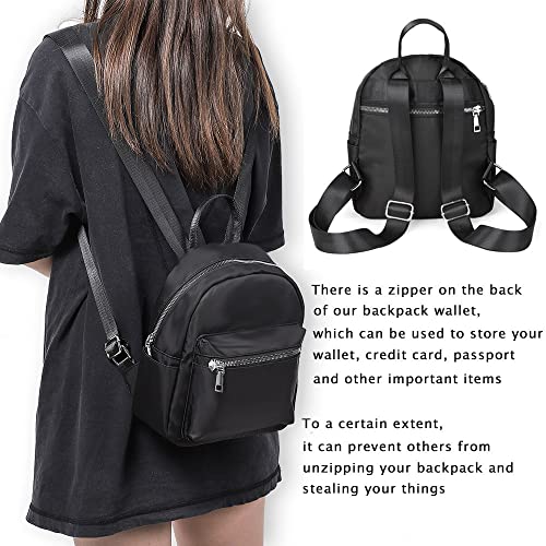 Etercycle Mini Backpack Purse for women, Small Backpack Purse, Shoulder Bag for Travel (Black) - color: Black