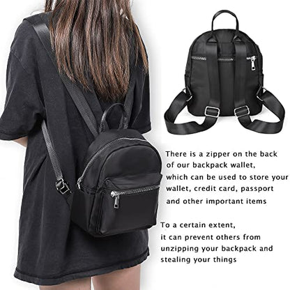 Etercycle Mini Backpack Purse for women, Small Backpack Purse, Shoulder Bag for Travel (Black) - color: Black