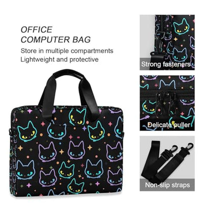 JIPONI Laptop Bag For Women Men, 15.6 16 IN Tote Work bags, Briefcase Messenger Computer Case 01 - color: Multi 1