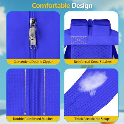 Clear Backpack for School Heavy Duty Clear Bookbag - color: Blue, size: Large