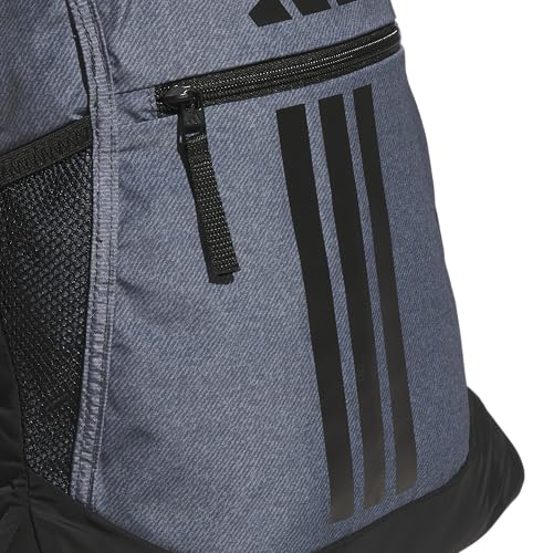 adidas Alliance Sackpack – Drawstring Backpack for Sports, Small Gym Bag, Twill Onix Grey/Black/3, OSFA - color: Twill Onix Grey/Black/3