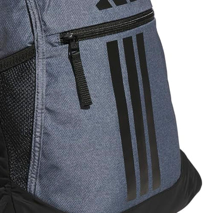 adidas Alliance Sackpack – Drawstring Backpack for Sports, Small Gym Bag, Twill Onix Grey/Black/3, OSFA - color: Twill Onix Grey/Black/3