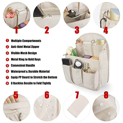 Oxford Fabric Travel Divider Bag Insert - Lightweight, Waterproof Organizer Pouch for Rucksack, Tote, Shoulder Bag (Large) - size: Large