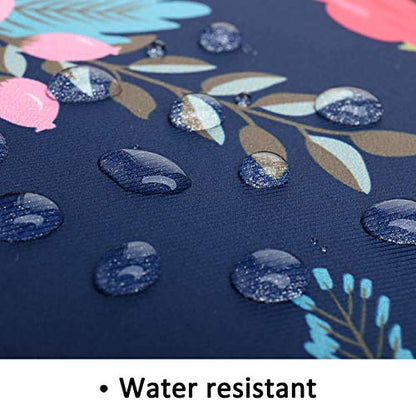 Laptop Sleeve Bag Water-Resistant Protective Case Bag Compatible with MacBook Pro/Air 13 inch and 13 inch-14 inch Dell HP Surface Book Chromebook Notebook - color: Navy Flower, size: 13 inch-14 inch