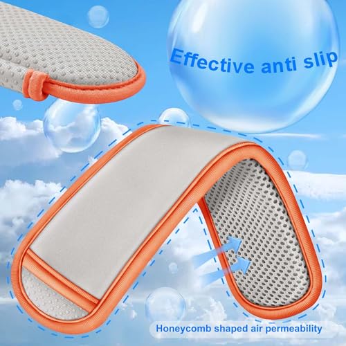 Hseok 60 Inch Shoulder Strap, Ultra-Thick and Padded with Metal Swivel Hooks for Laptop Messenger and Crossbody Canvas Bags - color: Gray Orange