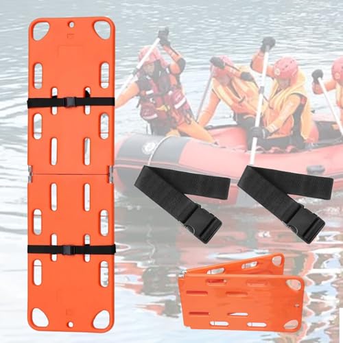 Foldable Spine Stretcher with Head Imlizer - Water- Floating Backboard for Lifeguards, Emerncy Responders, and Lifesaving Situats - color: Spine Board
