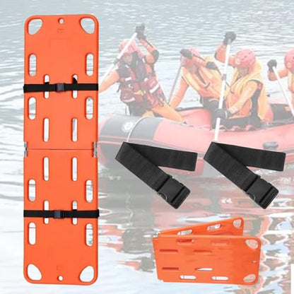 Foldable Spine Stretcher with Head Imlizer - Water- Floating Backboard for Lifeguards, Emerncy Responders, and Lifesaving Situats - color: Spine Board