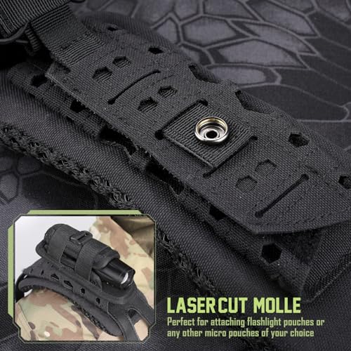 WYNEX Shoulder Strap Pad for Vest Carrier, 2 Pack Tactical Plate Shoulder Pads Strap Cushion Vest Accessories Shoulder Pads Soft Mesh Pads with Tactical Gear for Men - color: Black