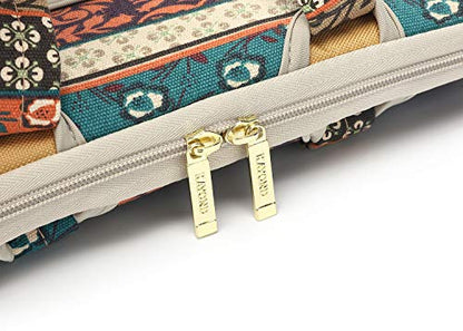 kayond Red Bohemia Patten Waterproof Laptop Shoulder Messenger Bag Case Sleeve for 15 Inch 15.6 Inch Laptop - color: Red Bohemia, size: 15-15.6 inch