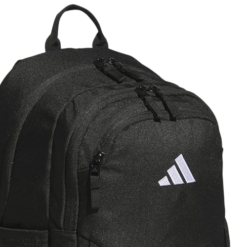 adidas Amplifier Backpack for Laptop, School and Gym, 28L, Black/White/Regular, OSFA - color: Black/White/Regular
