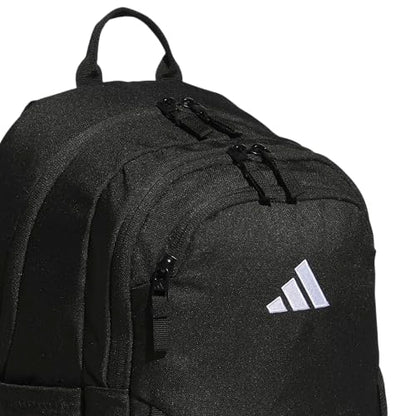 adidas Amplifier Backpack for Laptop, School and Gym, 28L, Black/White/Regular, OSFA - color: Black/White/Regular