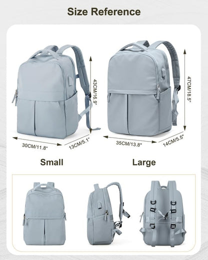 Laptop Work Backpack for Women - 15.6 Inch Laptop Compartment, Lightweight Waterproof Large Travel Backpack for College, Nurse & Teacher, Blue - color: Model a Blue
