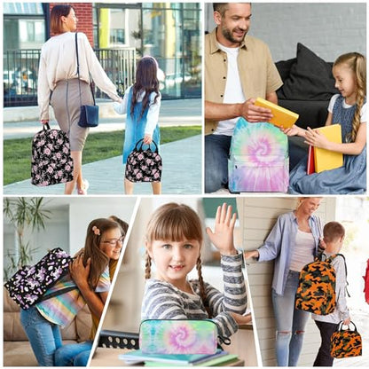 3PCS Girls Tie Dye Backpack, Bookbag for Kids Girls with Lunch Box, 17 Inch Tie Dye Teens Back to School Bag Set, Laptop Backpack for Women School/Daypack - color: Tie Dye