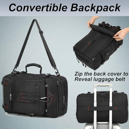 60L Large Travel Backpack with Shoe Compartment, Convertible Utility Backpack for Men, Extra Large Multi-Pocket Backpack with Laptop Sleeve for Gym, Road Trip, Business & Overnight Travel
