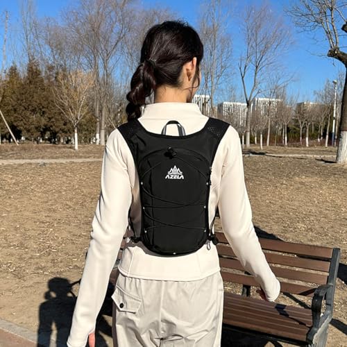 Azarxis Running Water Bottles Flask BPA Free Leakproof Hydration Vest Packs Waist Belt Replacement for Triathlon Marathon Hiking Cycling Climbing Runner - color: #2 Black (7L) - Only Running Vest