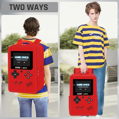 Gamer Backpack for Boys,School Boys Backpack for Kids Children Teens Elementary Middle High School,17" Large Capacity Student Bookbag & Multifunctional Video Game Travel Bag - color: Red-backpack Only