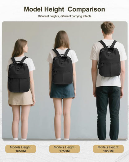 Black Laptop Work Backpack for Women - 15.6 Inch Laptop Compartment, Lightweight Waterproof Large Travel Backpack for College, Nurse & Teacher - color: Model a Black