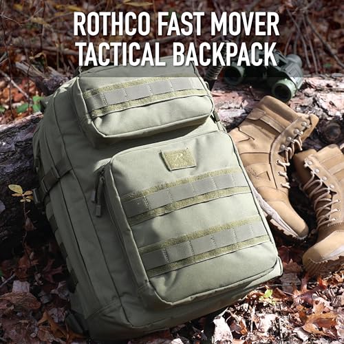 Rothco Fast Mover Tactical Backpack - Outdoor Hiking Pack for EDC Essential Gear (Black) - color: Black