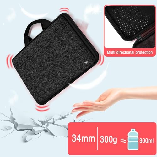 Hseok Laptop Case 13.3-14 inch Sleeve, TSA Computer Handbag Water-Resistant and Shockproof Bag Compatible with MacBook Pro/Neo 14", Mac Air/Pro 13.3" and 13"-14" Notebooks Chromebooks,Black - color: Black