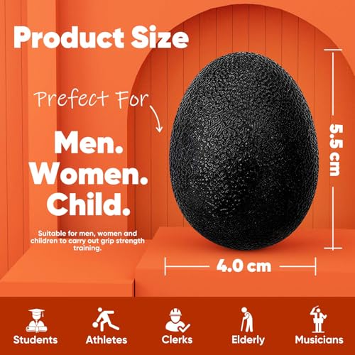 HiKeep Stress Balls for Adults (6 Pack), Stress Ball, Hand Strengthening Devices, Hand Exercisers for Strength, Exercise Squeeze Squishy Wrist Ball, Physical Therapy Exerciser, Grip Strength Trainer