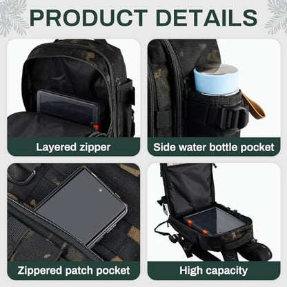 Fishing Tackle Backpack with Rod Holders and 4 Tackle Boxes Large Storage Fishing Bags Water Resistant Tackle Bag for Camping Hiking Travel Gear and Equipment(Camouflage,Shoulder Bag) - color: Camouflage