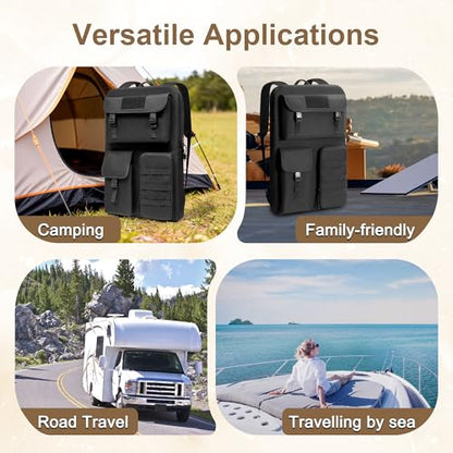Trunab Carrying Case Compatible with Starlink Gen 3, Soft Travel Backpack Bag with Multi-pocket for Starlink Satellite Dishes and All Accessories, Ideal for Outdoor, RV Trip, Camping, Black