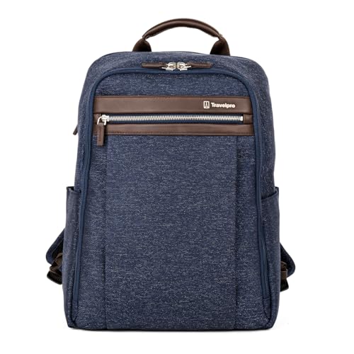 Travelpro Platinum Elite Slim Laptop Travel Backpack, Fits up to 16 Inch Laptop, Business, Water Resistant, Men and Women, True Navy Blue - color: True Navy Blue, size: 16 inches