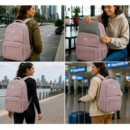 Reebok Backpack for Men & Women Lightweight Multipurpose Everyday Backpack - color: Grady Latte