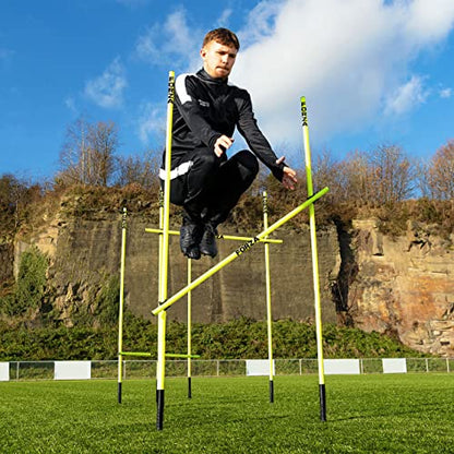 FORZA Pro Adjustable Hurdle Set | Speed & Agility Training with Rubber Bases or Ground Spikes for Extra Stability [4ft or 5ft] - size: 5ft, style: With Ground Spike