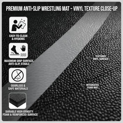 Professional Flexi-Roll Wrestling Mat – High-Density Shock Absorption for BJJ, Judo, MMA & Jiu Jitsu – Portable 1.2-Inch Thick Home Gym Training Flooring for Martial Arts & Yoga - size: NEW-6.6' X 10'