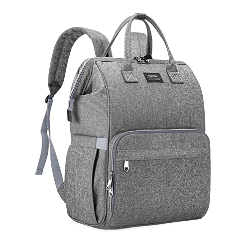 CURMIO Breast Pump Bag Backpack Compatible for Spectra S1, S2, Medela, Pumping Tote with Compartment for Cooler Bag, with Padded Laptop Sleeve for Working Moms, Gray - color: Gray