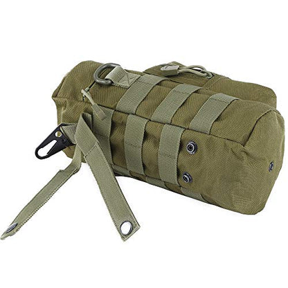 Molle Water Bottle Holder, Tactical Water Bottle Pouches for Backpack with D-Ring Hook - color: Army Green