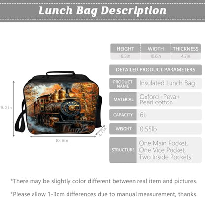 Train Backpack Kids Bookbag 16inch Schoolbag With Lunch Box Bag And Pencil Case Set For Boys Girls - color: Train