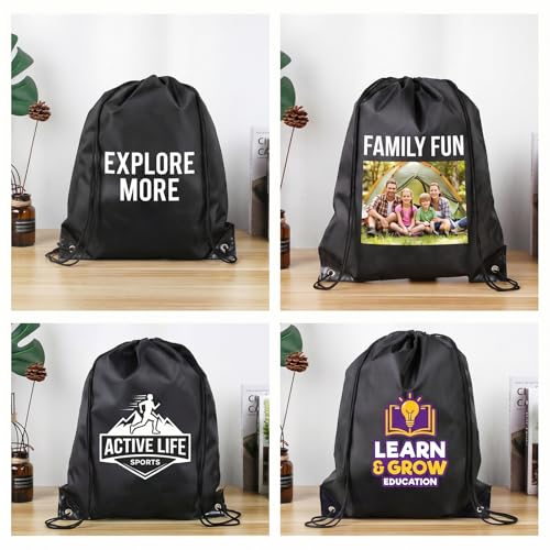 2Pcs Drawstring Bags Bulk Drawstring Backpack Black String Backpack Cinch Sack Sport Gym Draw String Back Bag for Beach, Travel, Yoga, Swimming - color: Black 2pcs