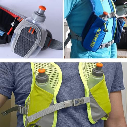 Azarxis Running Water Bottles Flask BPA Free Leakproof Hydration Vest Packs Waist Belt Replacement for Triathlon Marathon Hiking Cycling Climbing Runner - color: #1 250ml / 8.5oz - 2 Pack